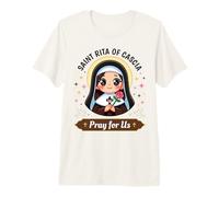 Santa Rita de Cascia ruega por Nosotros Devocional Católico para Niños Camiseta Premium