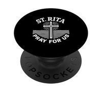 Santa Rita ruega por Nosotros Fe Católica Religiosa PopSockets PopGrip Adhesivo