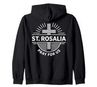 Santa Rosalía ruega por Nosotros Patrona Católica Sudadera con Capucha