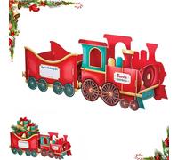 santa’s gift train,christmas present train,Cardboard DIY Santa Express Trains Gift Box for Gifts Candy Stocking Stuffers, Holiday Christmas Decorations,Deliver Holiday Cheer-A||S