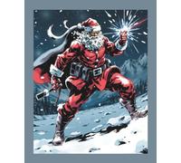 Santa’s Midnight Strike: Christmas Composition Book - College Ruled & Graph: Two-in-one notebook with college ruled pages on the left and graph paper on the right