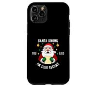 Santa Sabe Que mentiste en tu currículum Divertido Navidad Carcasa para iPhone 11 Pro