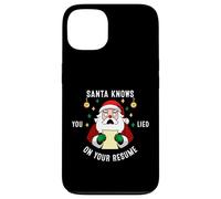 Santa Sabe Que mentiste en tu currículum Divertido Navidad Carcasa para iPhone 13