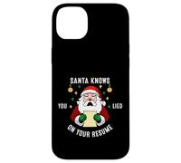 Santa Sabe Que mentiste en tu currículum Divertido Navidad Carcasa para iPhone 14 Plus
