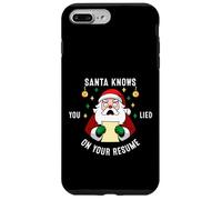 Santa Sabe Que mentiste en tu currículum Divertido Navidad Carcasa para iPhone 7 Plus/8 Plus