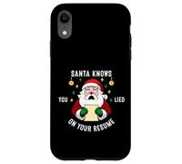 Santa Sabe Que mentiste en tu currículum Divertido Navidad Carcasa para iPhone XR