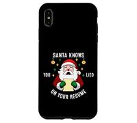 Santa Sabe Que mentiste en tu currículum Divertido Navidad Carcasa para iPhone XS MAX