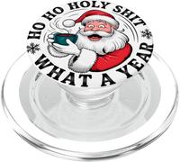 Santa sarcástico - Ho Ho Holy Shit What a Year - Navidad PopSockets PopGrip para MagSafe