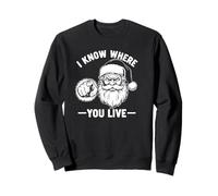 Santa sarcástico I Know Where You Live Funny Xmas Sudadera