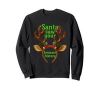 Santa Saw Your Browser History Funny Christmas tee Sudadera