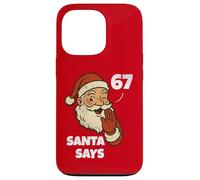 Santa Says Six Seven Funny 67 Meme Christmas Vintage Holiday Carcasa para iPhone 13 Pro
