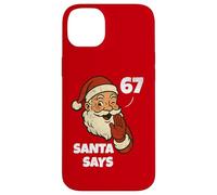 Santa Says Six Seven Funny 67 Meme Christmas Vintage Holiday Carcasa para iPhone 14 Plus