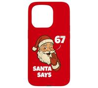 Santa Says Six Seven Funny 67 Meme Christmas Vintage Holiday Carcasa para iPhone 15 Pro