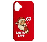 Santa Says Six Seven Funny 67 Meme Christmas Vintage Holiday Carcasa para iPhone 16 Plus