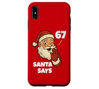 Santa Says Six Seven Funny 67 Meme Christmas Vintage Holiday Carcasa para iPhone XS MAX
