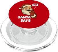 Santa Says Six Seven Funny 67 Meme Christmas Vintage Holiday PopSockets PopGrip para MagSafe