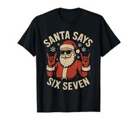 Santa Says Six Seven Funny Christmas Meme Camiseta