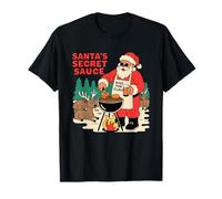 Santa Secret Sauce BBQ Humor Navidad Vacaciones Camiseta