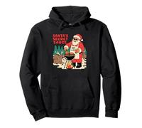 Santa Secret Sauce BBQ Humor Navidad Vacaciones Sudadera con Capucha