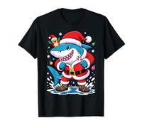 Santa Shark Costume For Kids Boys Adults Funny Christmas Camiseta