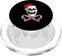 Santa Skull and Crossbones Metal Navidad PopSockets PopGrip para MagSafe