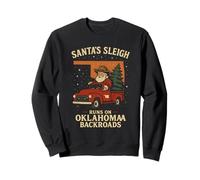 Santa Sleigh Ok Camisa Red Truck Cowboy Christmas Fun Sudadera