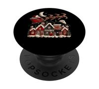 Santa Sleigh Ride Feliz Navidad PopSockets PopGrip Adhesivo