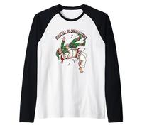 Santa Sleigh Ride - Manta navideña brasileña Jiu Jitsu Camiseta Manga Raglan