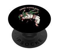 Santa Sleigh Ride - Manta navideña brasileña Jiu Jitsu PopSockets PopGrip Adhesivo