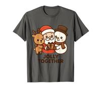 Santa Snowman Reno Merry Moments Art Camiseta