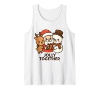 Santa Snowman Reno Merry Moments Art Camiseta sin Mangas