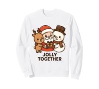 Santa Snowman Reno Merry Moments Art Sudadera