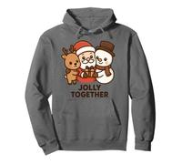 Santa Snowman Reno Merry Moments Art Sudadera con Capucha