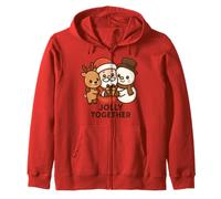 Santa Snowman Reno Merry Moments Art Sudadera con Capucha