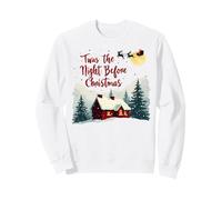 Santa sobre Cabaña Nevada Escena de Nochebuena Sudadera