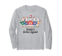 Santa Squad Silly Christmas Goose Funny Hombres Mujeres Niños Navidad Manga Larga