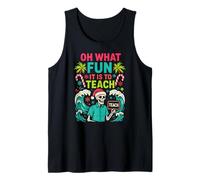 Santa Teacher Oh What Fun To Enseñar La Escuela De Navidad para Mujeres Camiseta sin Mangas