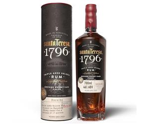 Santa Teresa 1796 Speyside Whisky Cask Finish Solera Rum, 46 % ALC., 70 cl / 700 ml, edición limitada, ron oscuro extra prémium añejado y acabado en barricas de whisky speyside