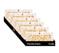 Santa Teresa - 6 tabletas de Turrón de Alicante Duro - Elaborado artesanalmente con almendra marcona y un sabor con matices de miel