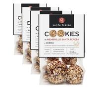 Santa Teresa - Cookies de Membrillo con Avena. Sin Conservantes ni aditivos. 100% Naturales, 100g. (Paquete de 4)
