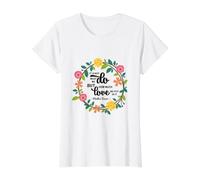 Santa Teresa de Calcuta Cita Refranes religiosos Camiseta gráfica económica, Mujer, Blanco, L
