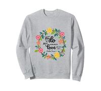Santa Teresa de Calcuta Cita Refranes religiosos Sudadera, Unisex para Adultos, Gris Jaspeado, L