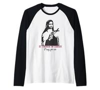 Santa Teresa De Lisieux Camiseta Manga Raglan