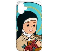 Santa Teresa de Lisieux Niños Pequeña Flor Católica Santo Alma Carcasa para iPhone 16 Plus