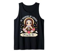 Santa Teresa de Lisieux Rosas católicas para niños Camiseta sin Mangas