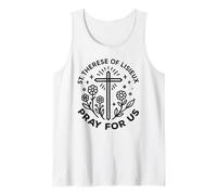 Santa Teresa de Lisieux ruega por nosotras Mujeres católicas Camiseta sin Mangas