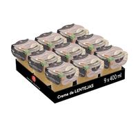 Santa Teresa - Pack de 9 Cremas de Lentejas con Arroz - Elaborada Con Ingredientes Naturales, Sin Conservantes Ni Aditivos - Envase Apto Para Microondas, Calentar Y Listo. 3.600ml