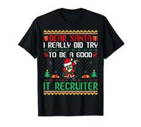 Santa Try to Be a Good IT Recruiter - Funny Christmas Camiseta