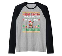 Santa Try to Be a Good IT Recruiter - Funny Christmas Camiseta Manga Raglan