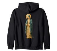 Santa Virgen Católica Madre María con Rosario Sudadera con Capucha